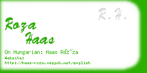 roza haas business card